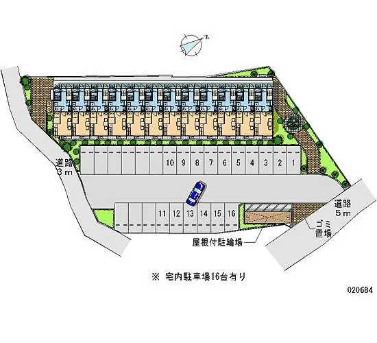 ★手数料０円★久留米市野中町　月極駐車場（LP）